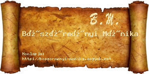 Böszörményi Mónika névjegykártya